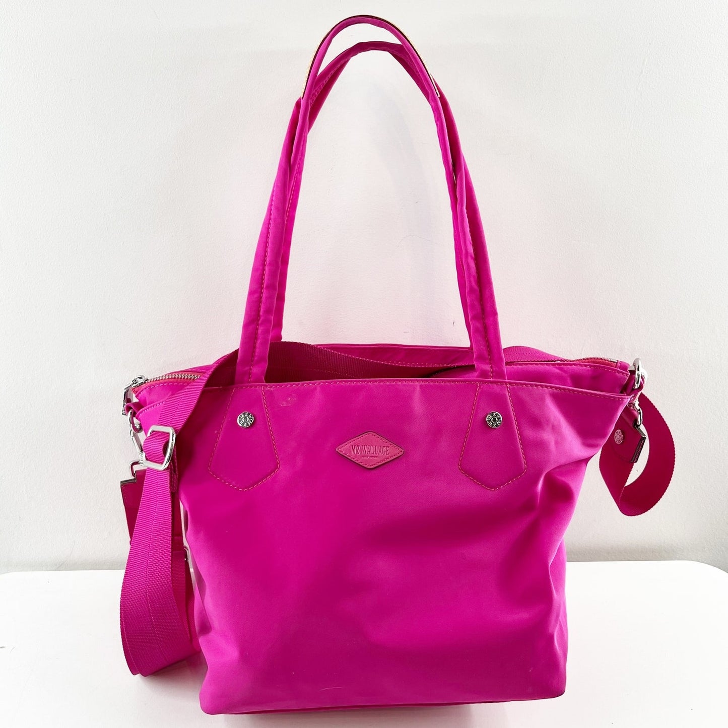 MZ Wallace Soho Nylon Tote Bag Purse Hot Pink