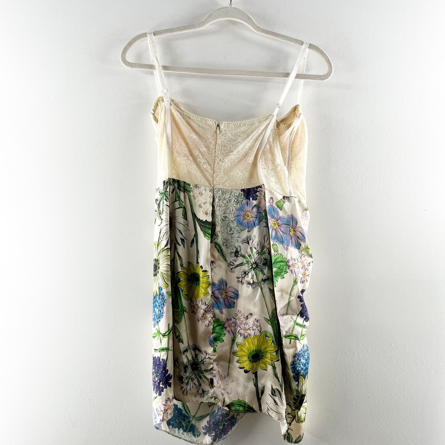 Katie May The Man Whisperer Floral Sheer Lace Bustier Mini Dress White Multi XL