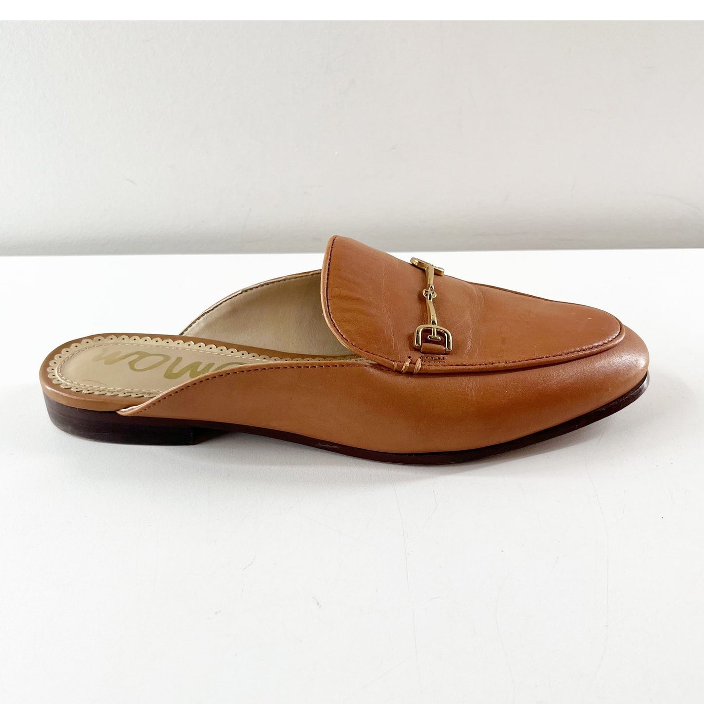 Sam Edelman Leather Linnie Bit Mule Loafers Brown 6.5