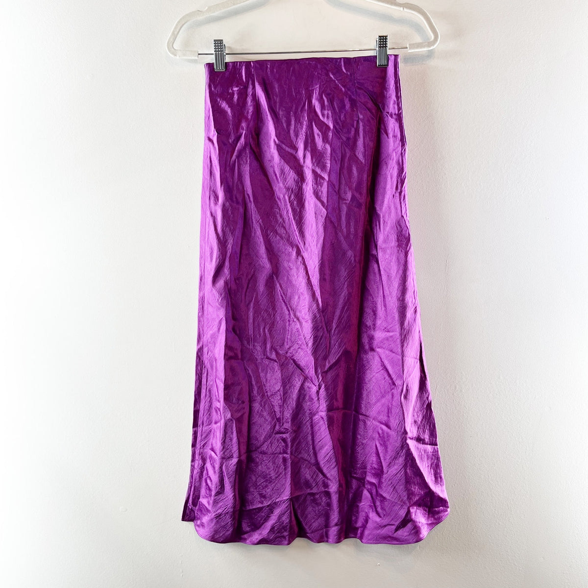 Babaton Aritzia Satin Midi Slip Skirt Royal Purple 6
