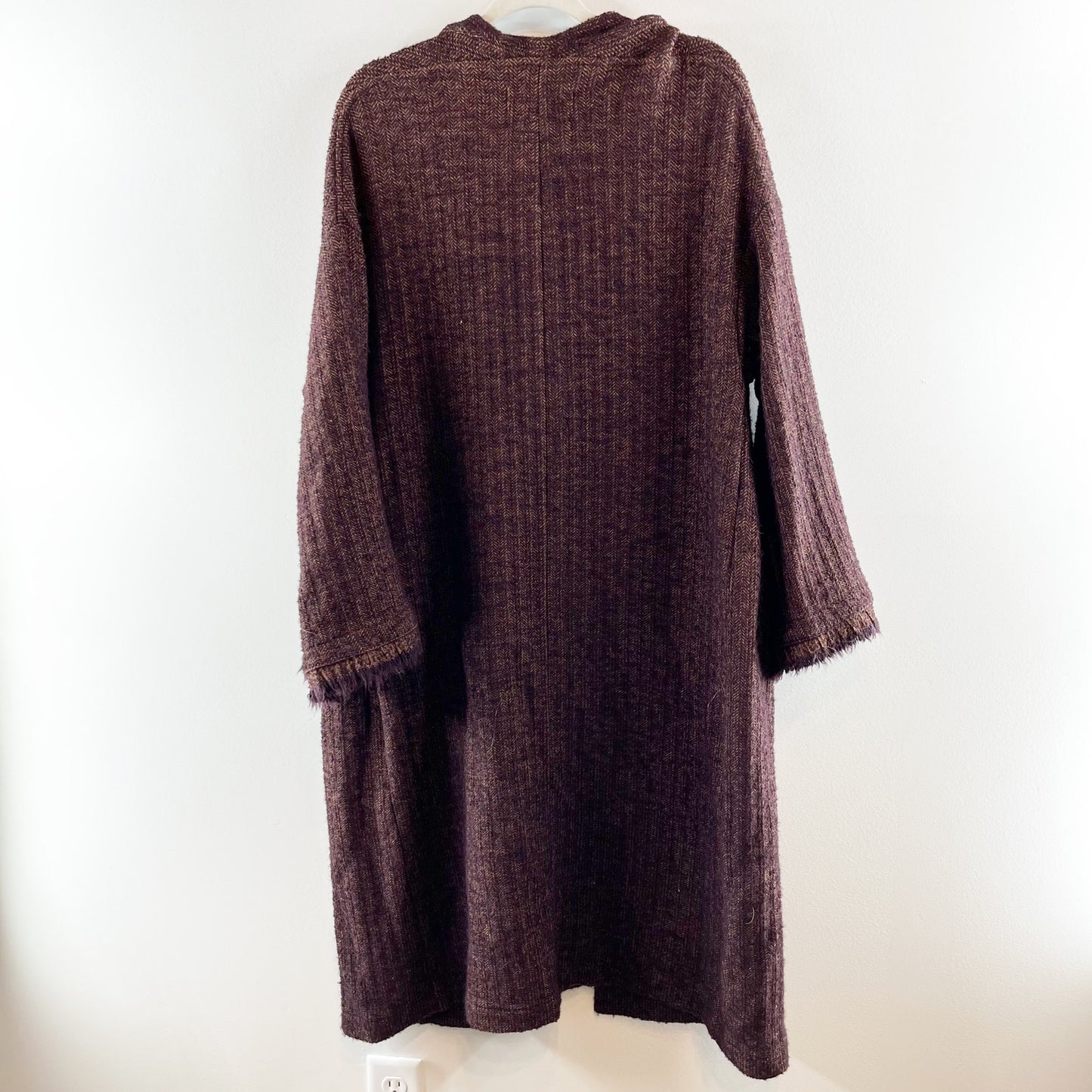 Ottod'Ame Anthropologie Open Duster Knit Cardigan Sweater Brown 4