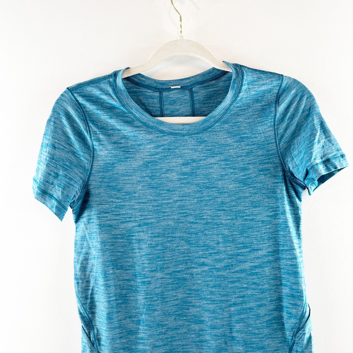 Lululemon Long Distance Short Sleeve Top Shirt Blue Small