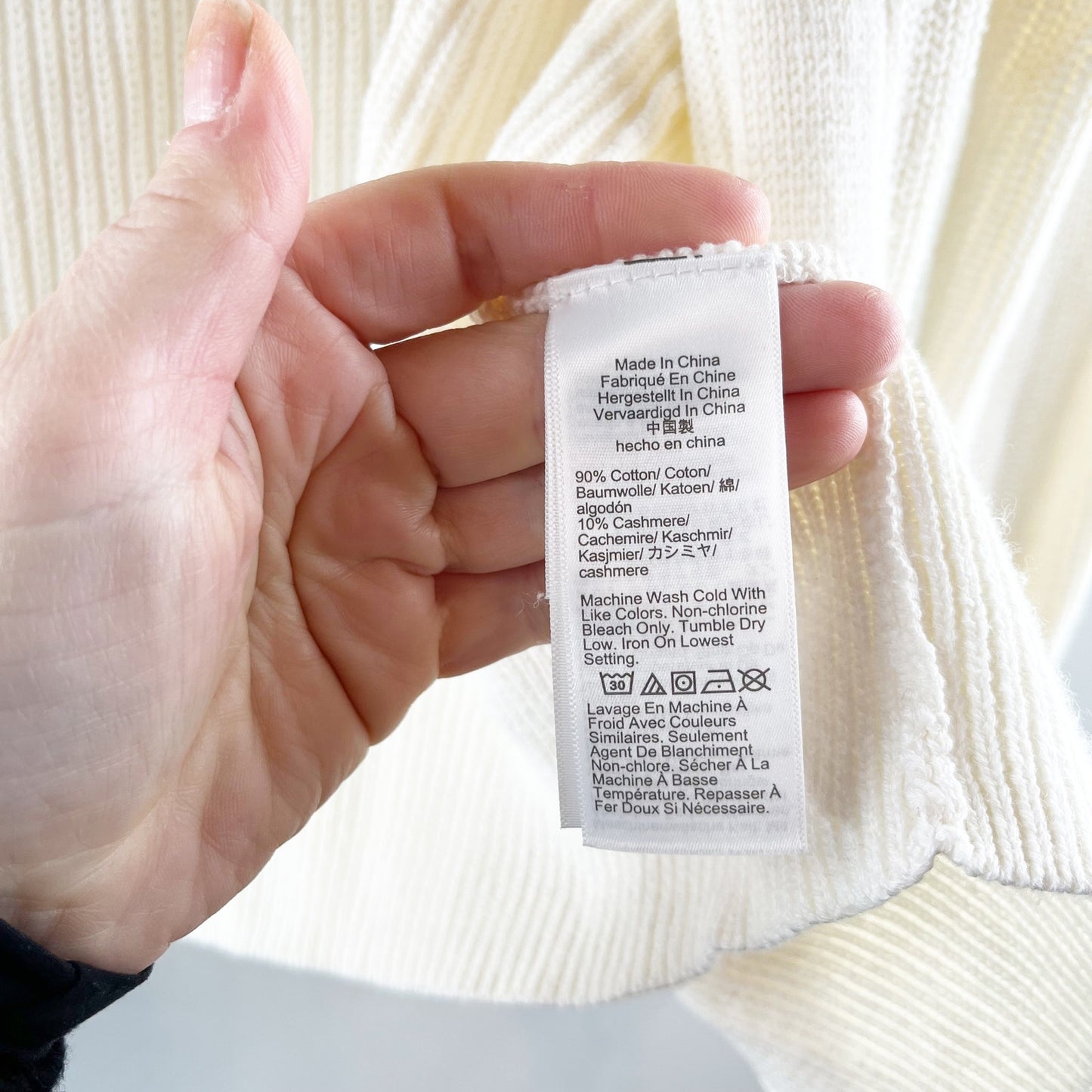 J. Crew Cotton Blend Long Sleeve V Neck Knit Cardigan Sweater Cream XS