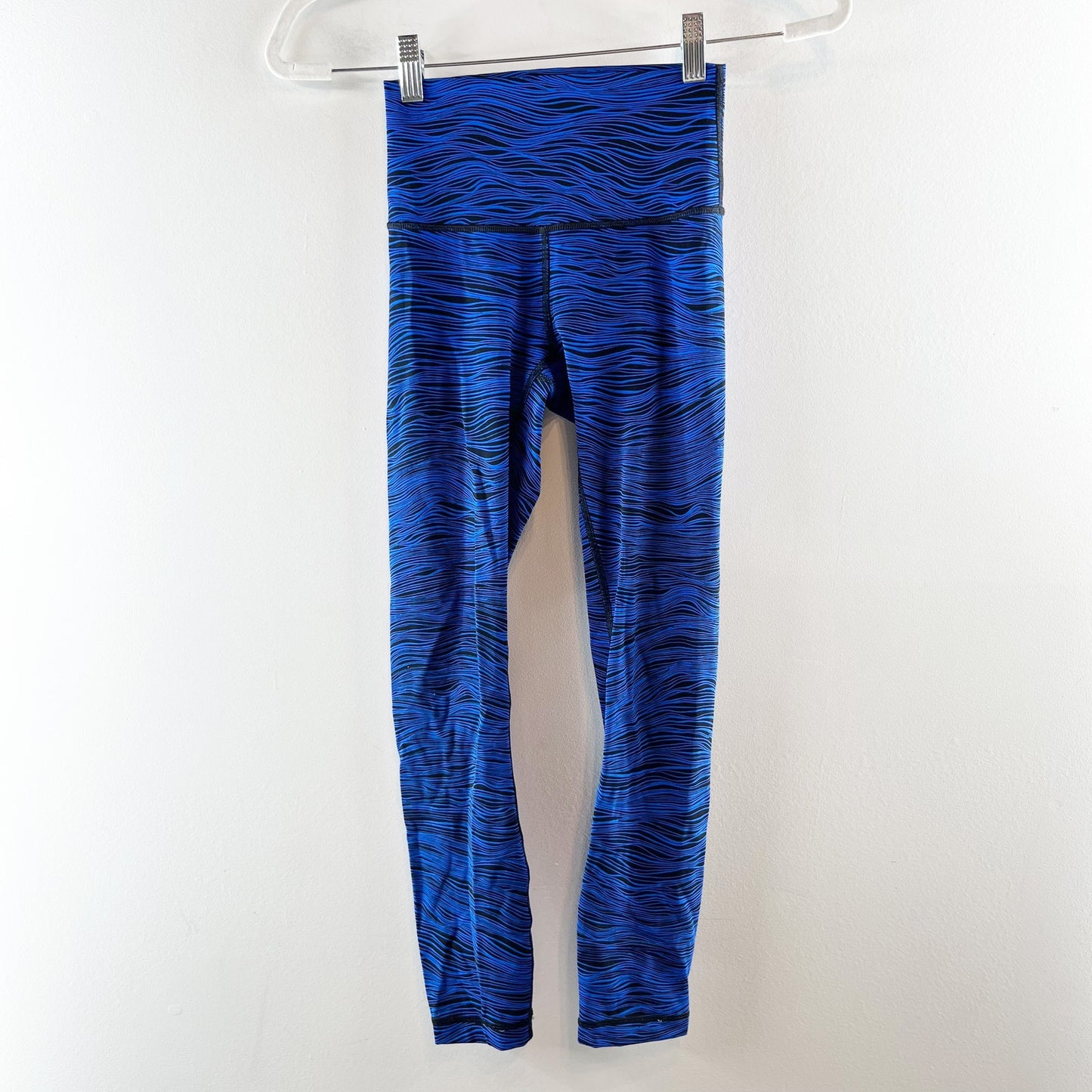 Lululemon High Times Pant (Full-On Luxtreme) Life Lines Cerulean Blue Black 2