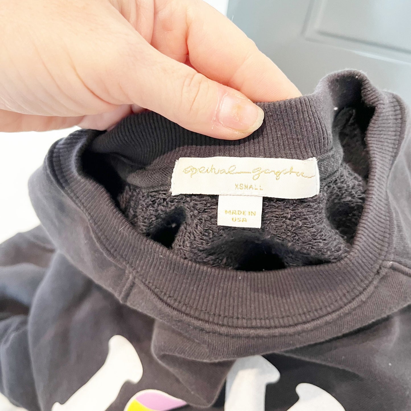 Spiritual Gangster Love Graphic Rainbow Heart Pullover Crewneck Sweatshirt Gray