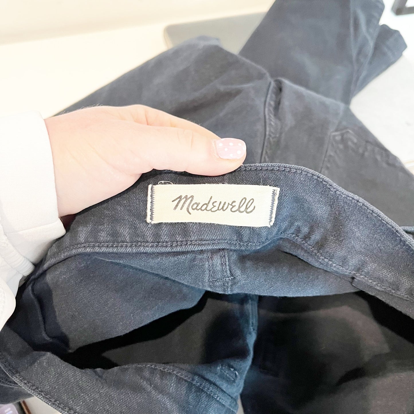 Madewell Emmett Wide Leg Patch Pocket Trouser Pants Navy Blue 29