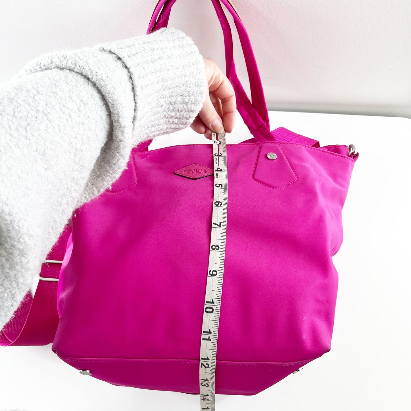 MZ Wallace Soho Nylon Tote Bag Purse Hot Pink