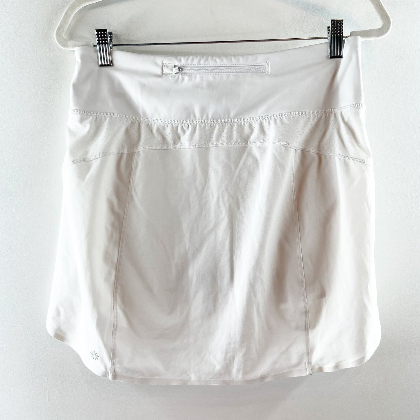 Athleta Run With It 16" Mini Tennis Skirt Skort White Medium