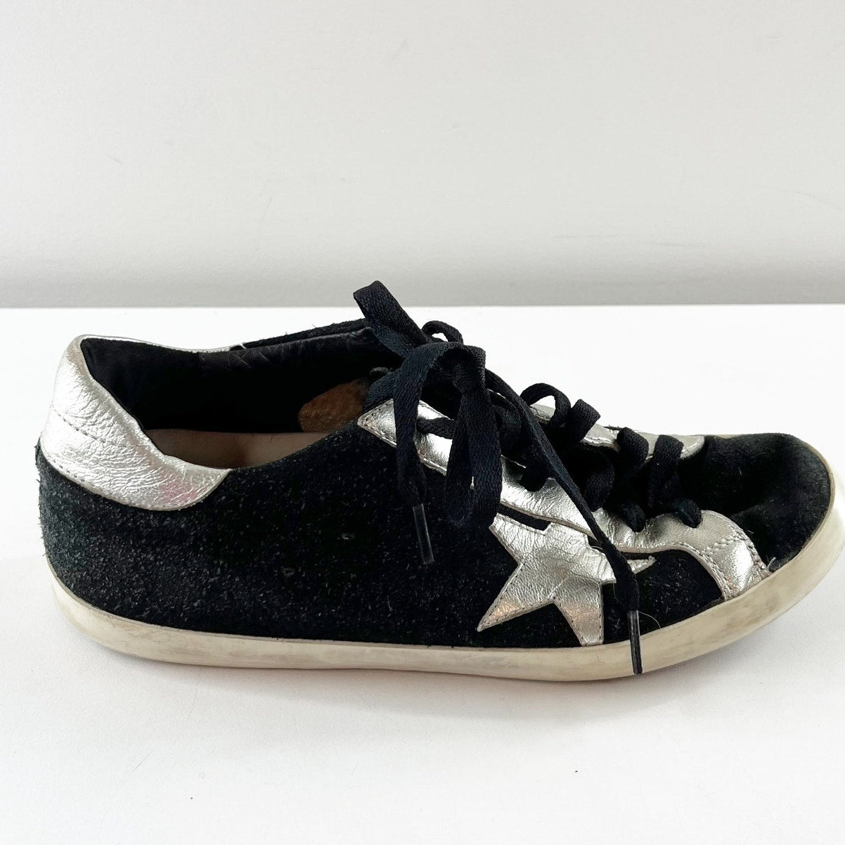 Golden Goose Archive Suede Deluxe Superstar Sneakers Black Silver 8