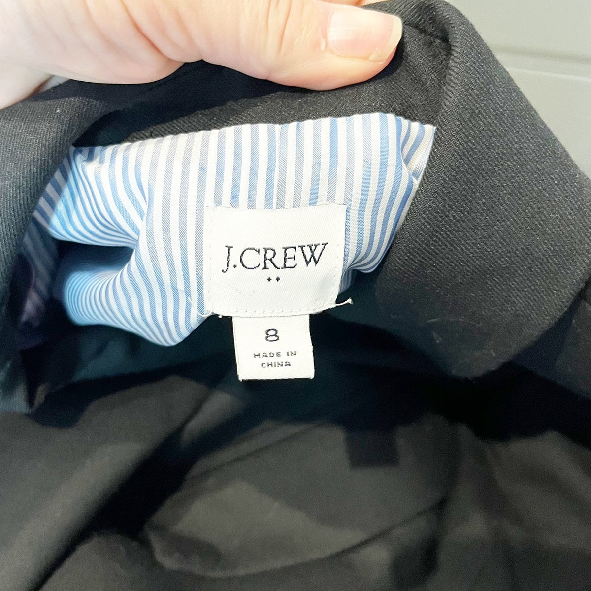J. Crew Schoolboy Wool Blend Double Button Blazer Jacket Black 8