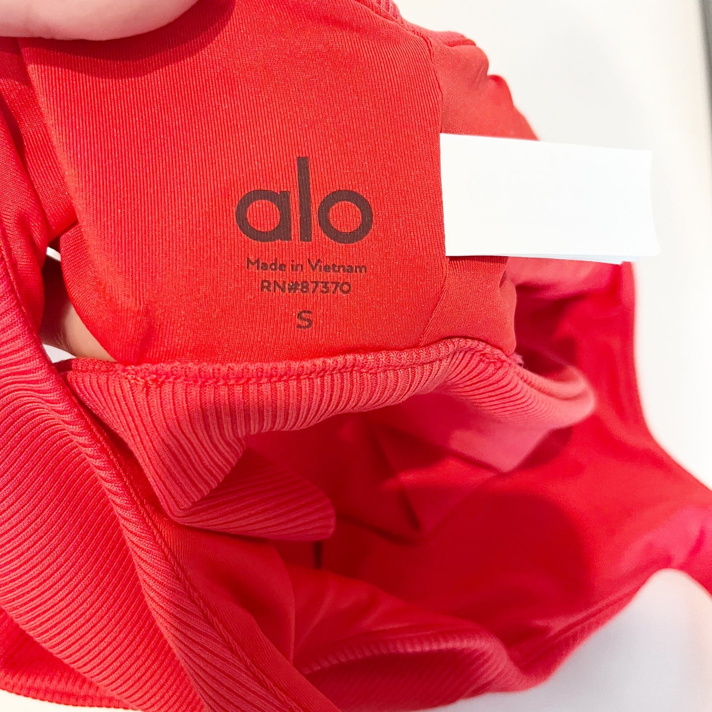 Alo Yoga Slit Bra Tank Top Red Hot Summer Small