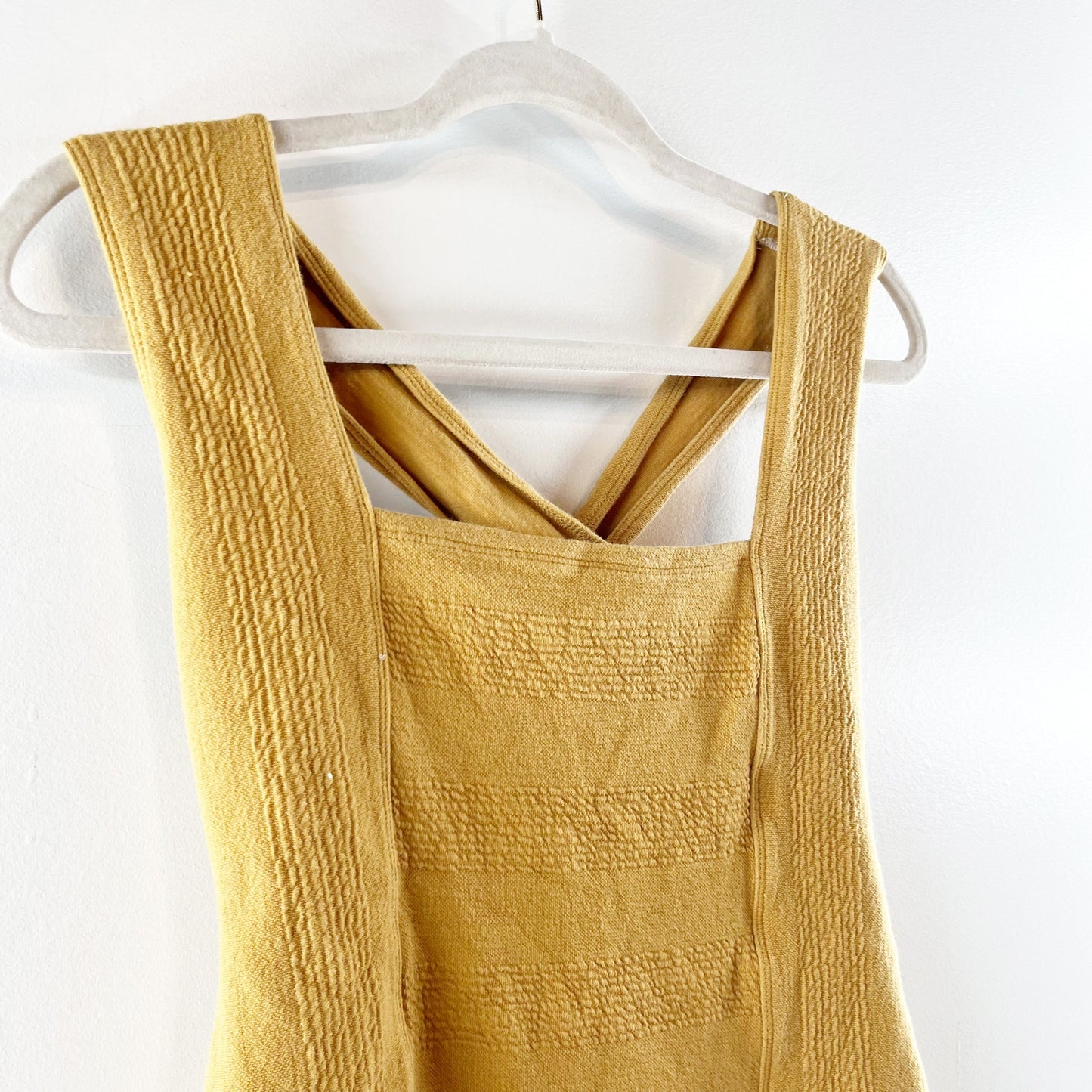 Maeve Anthropologie Stephie Sleeveless Cross Back Tank Top Gold Yellow Small