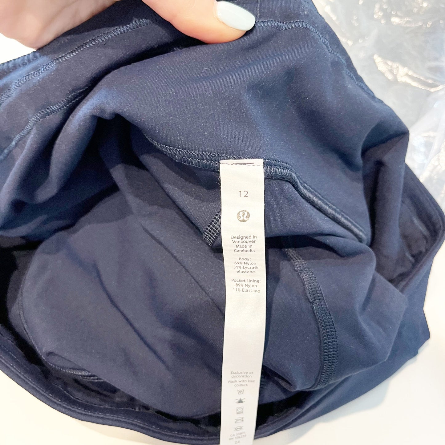 Lululemon Swift Speed High Rise Crop 21" True Navy Blue