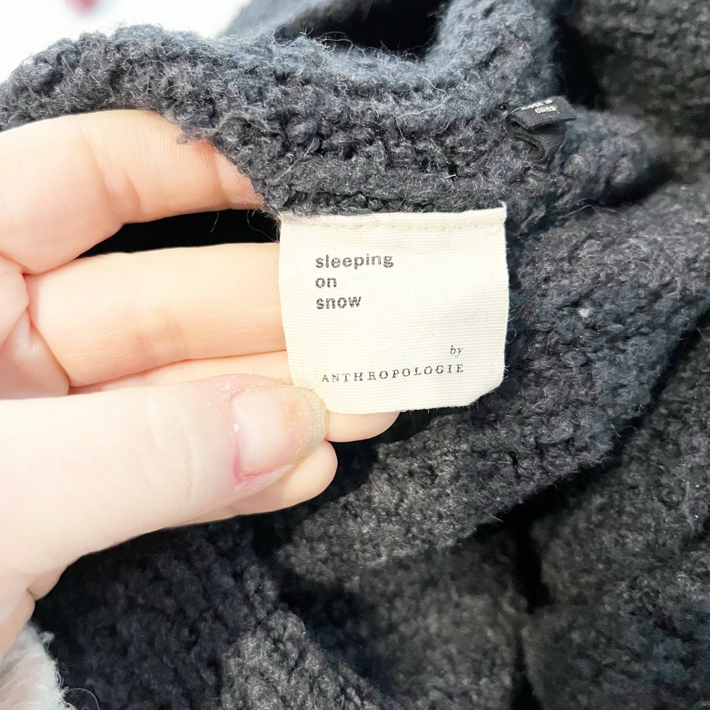 Sleeping on Snow Long Sleeve Open Knit Duster Cardigan Sweater Black Large