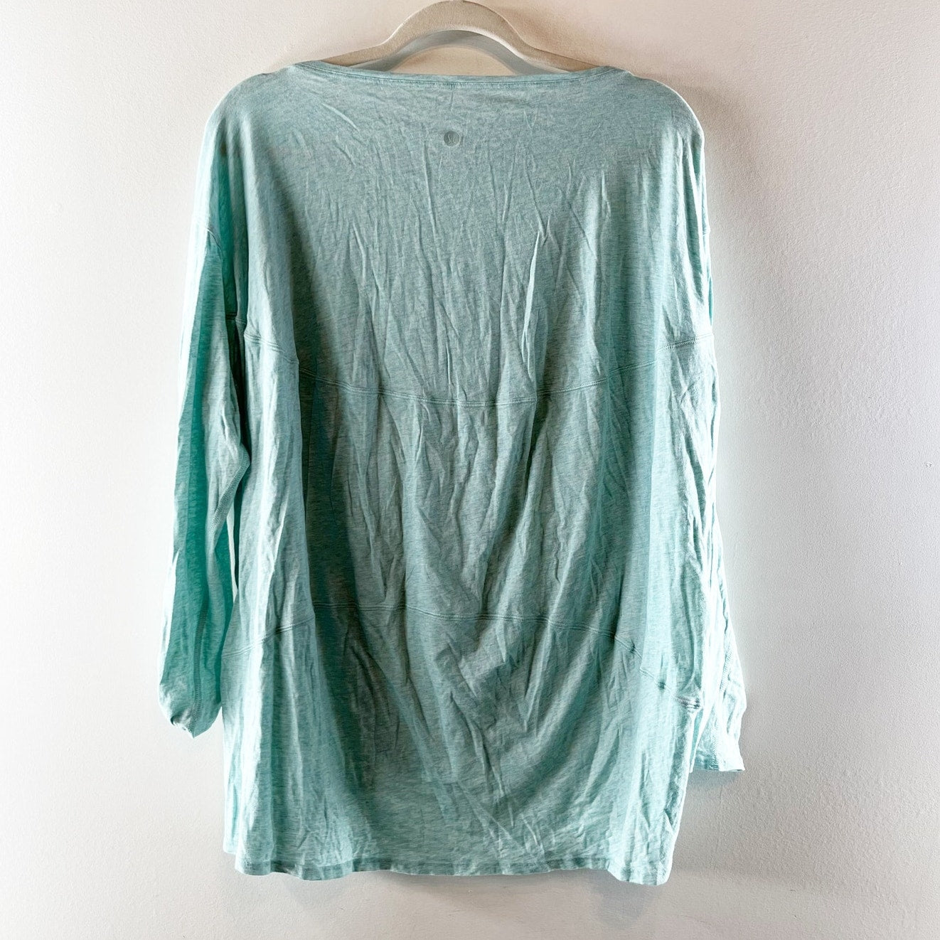 Lululemon Back in Action Long-Sleeve Boatneck T-Shirt Heathered Hazy Jade Green
