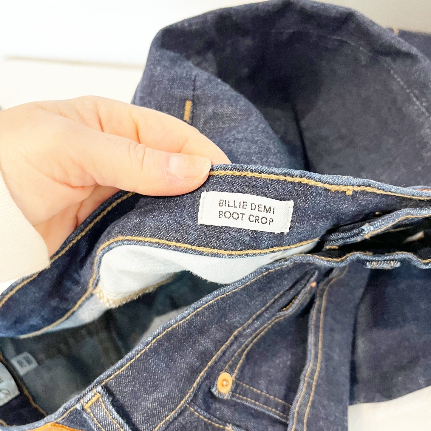 J. Crew Cotton Blend High Waisted Denim Billie Demi Boot Crop Jeans Blue 28 P