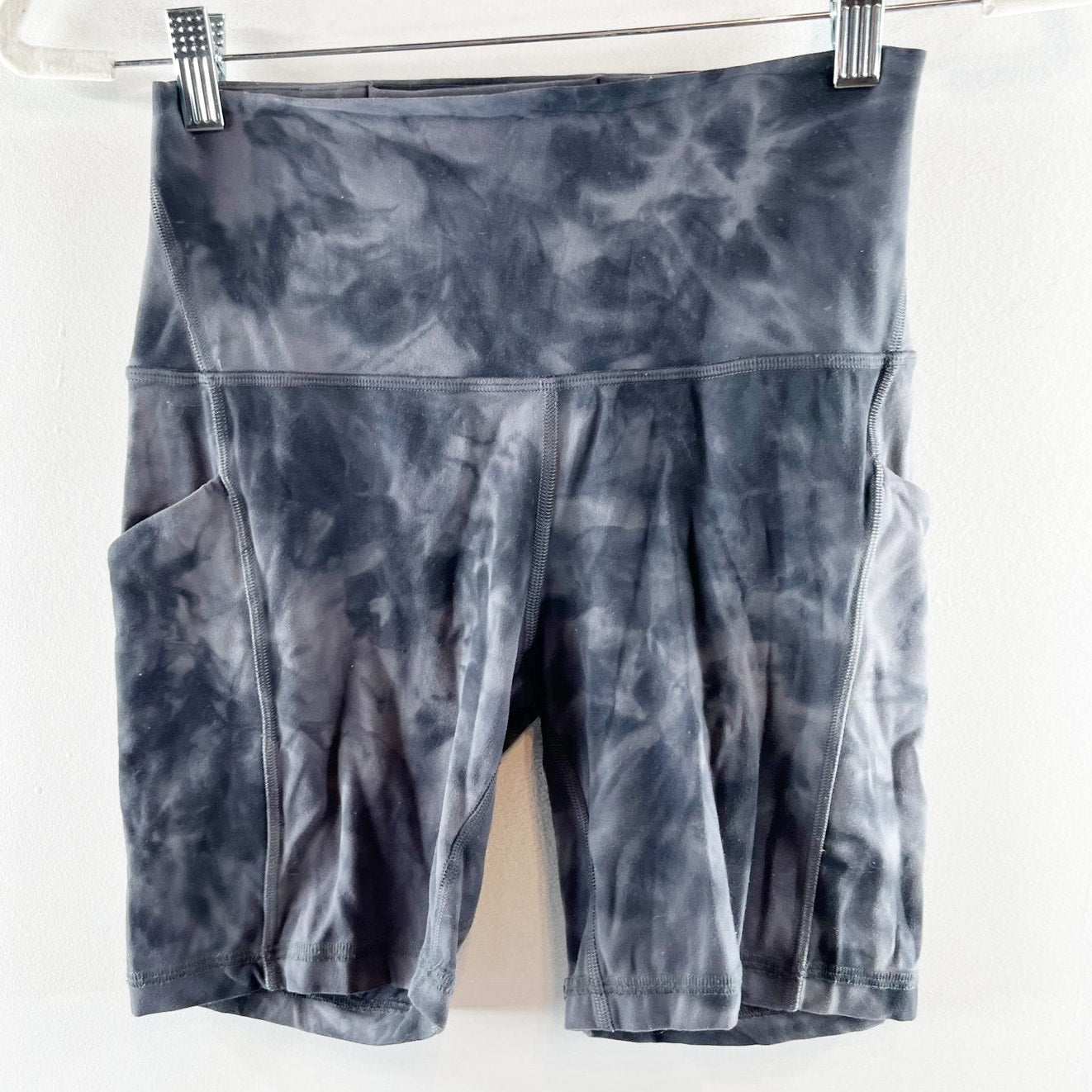 Lululemon Align High Rise Bike Short 8" Diamond Dye Pitch Grey Graphite Gray 6
