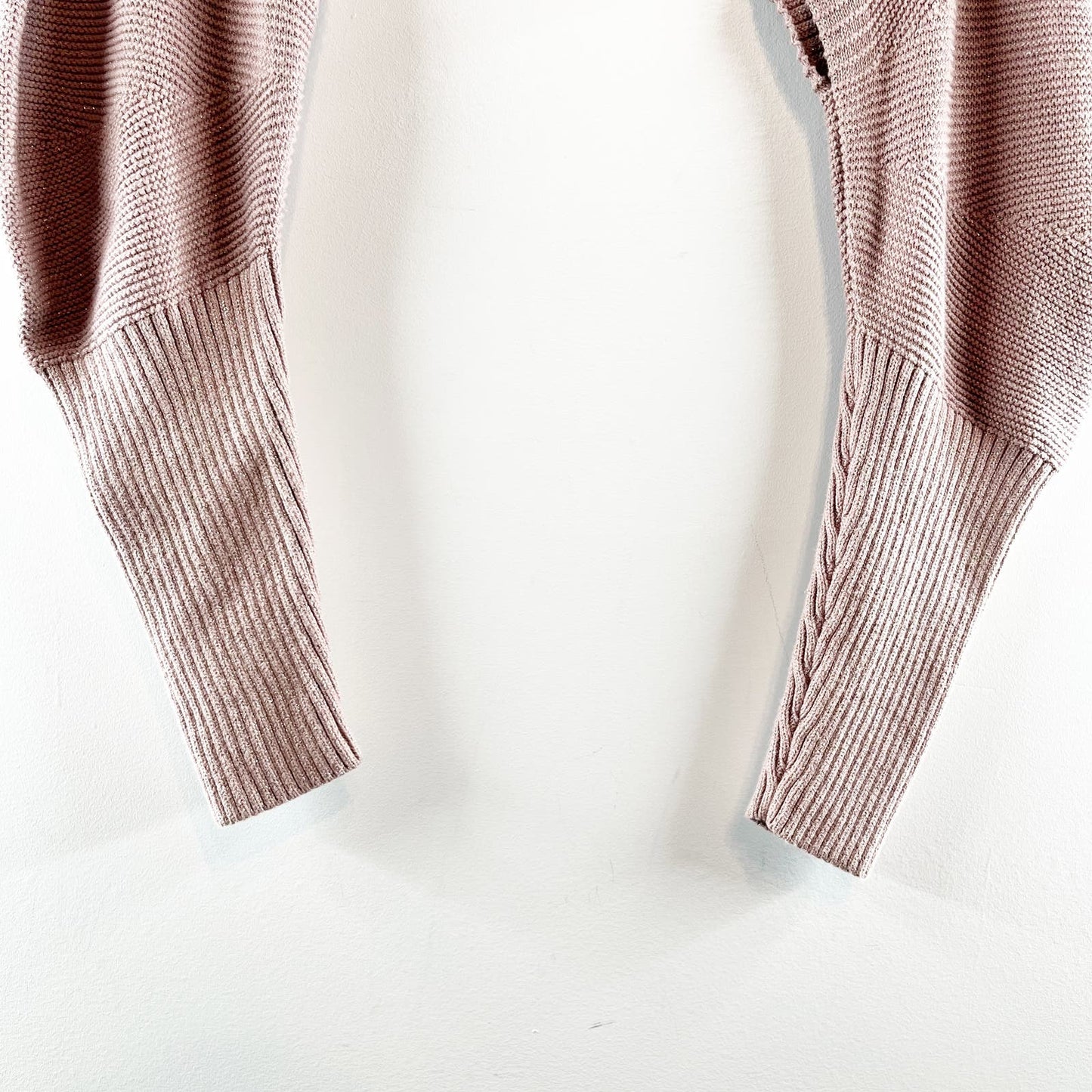 525 Anthropologie Super Cropped Shrug Cardigan Sweater Dusty Pink XS / S