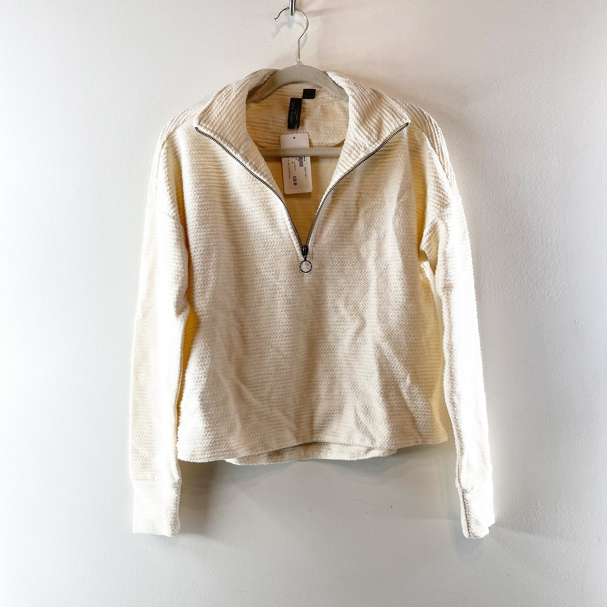 Sweaty Betty Rest Up Half Zip Pullover Cozy Cream Sweater XS