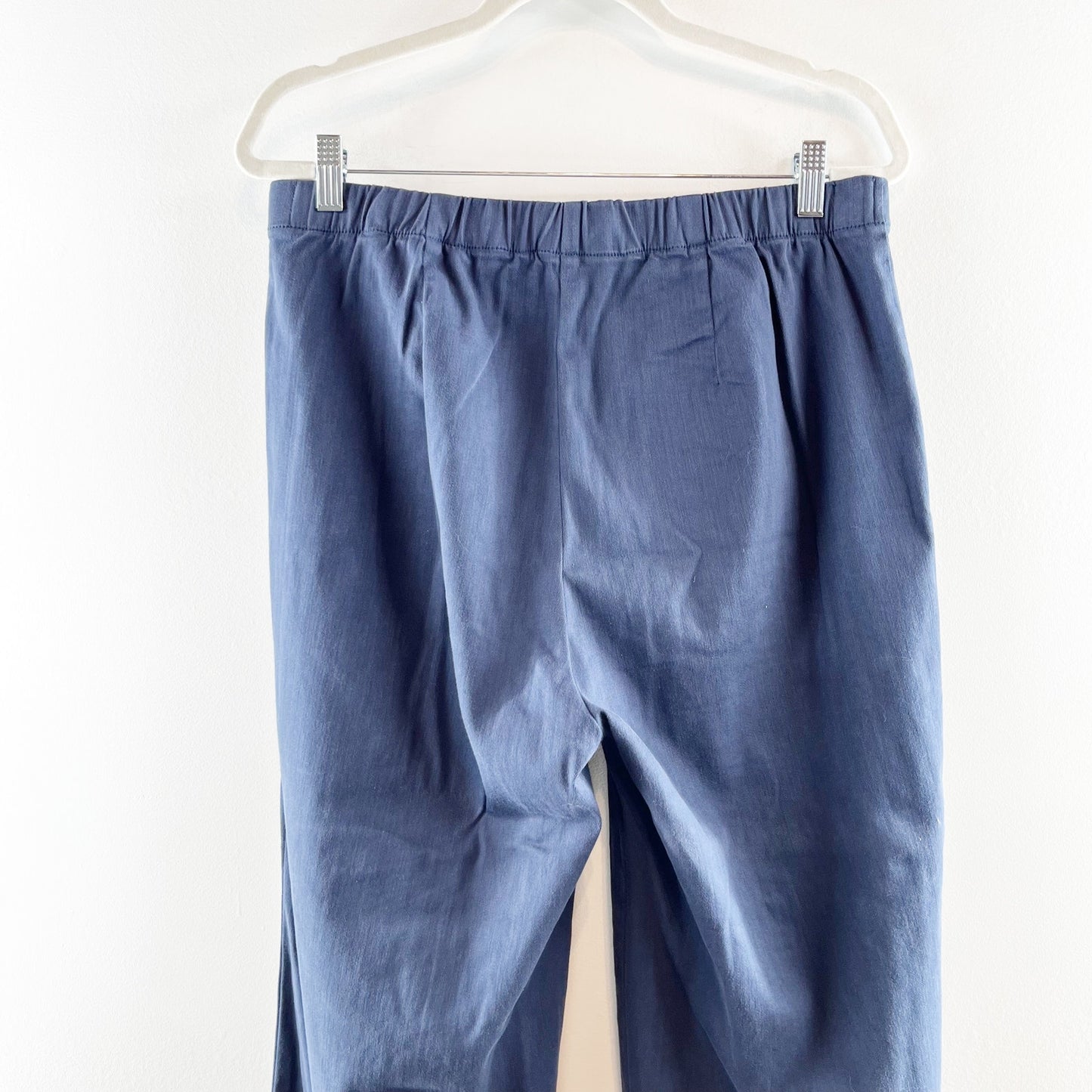 Nic + Zoe All Day Pull On Wide Leg High Rise Crop Pants Blue 12