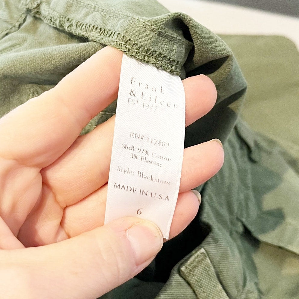 Frank & Eileen Blackstone Slim Cropped Utility Pants Army Green 6