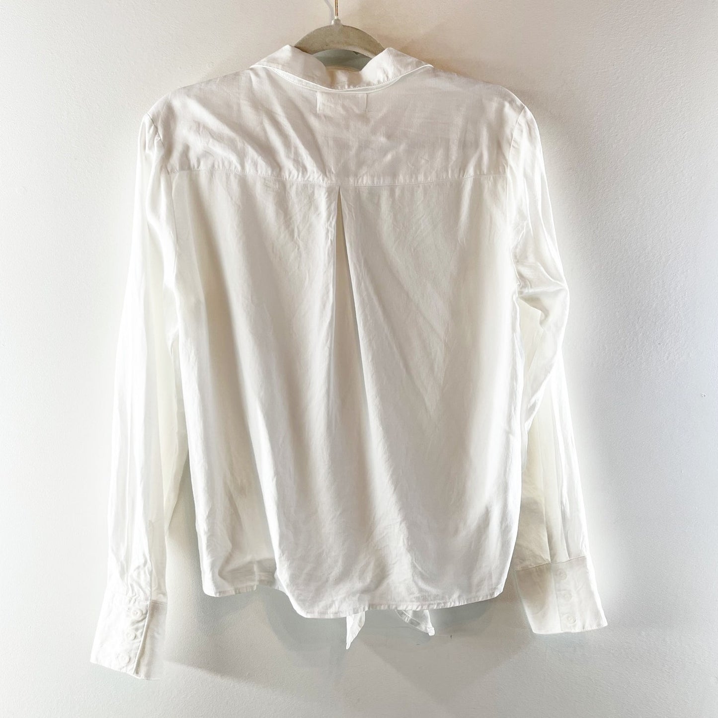 Cloth & Stone Long Sleeve Button Up Tie Front Top Shirt White Small
