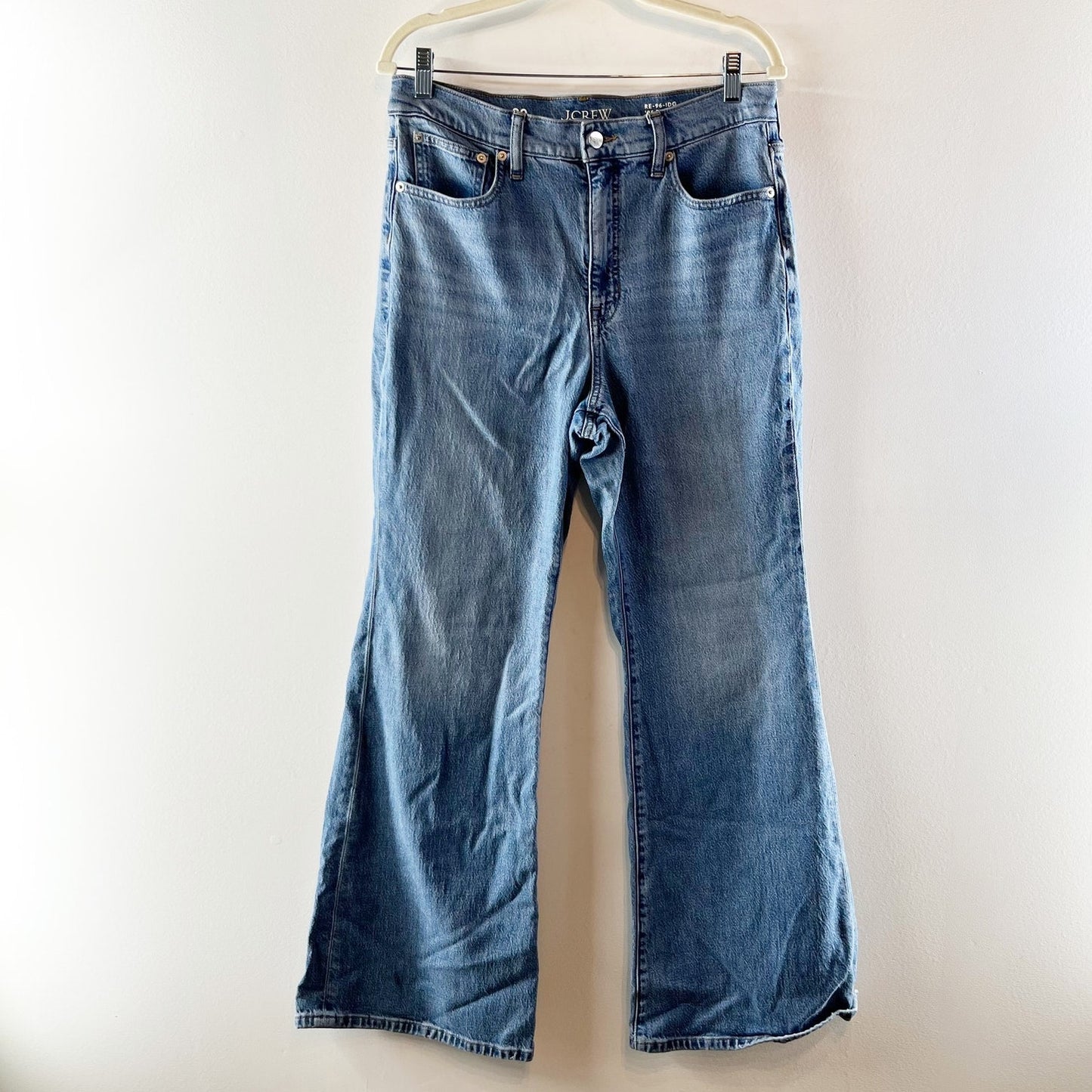J. Crew '96 High Rise Flare Jeans Denim Blue Wash 30 / 10
