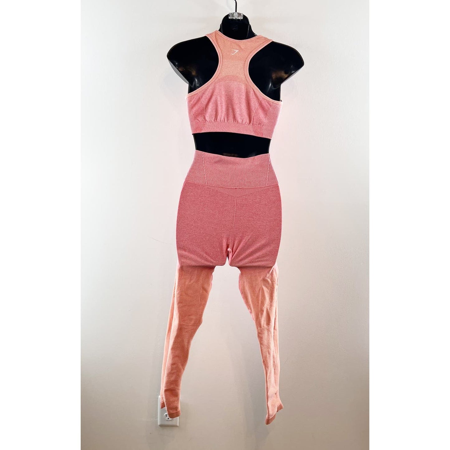 Gymshark Sports Bra Leggings Matching Set Ombre Pink Orange Medium