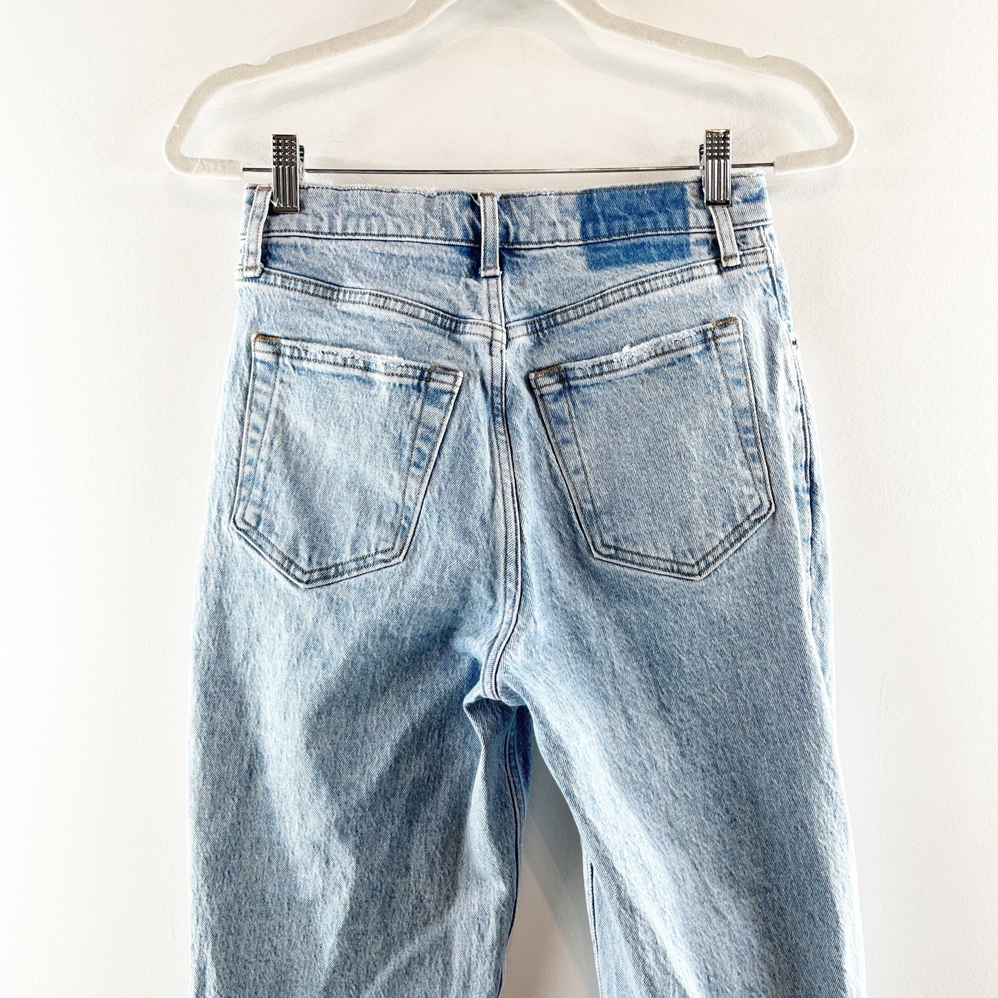 Abercrombie '90s Straight Ultra High Rise Crossover Waist Jeans Blue 4 P