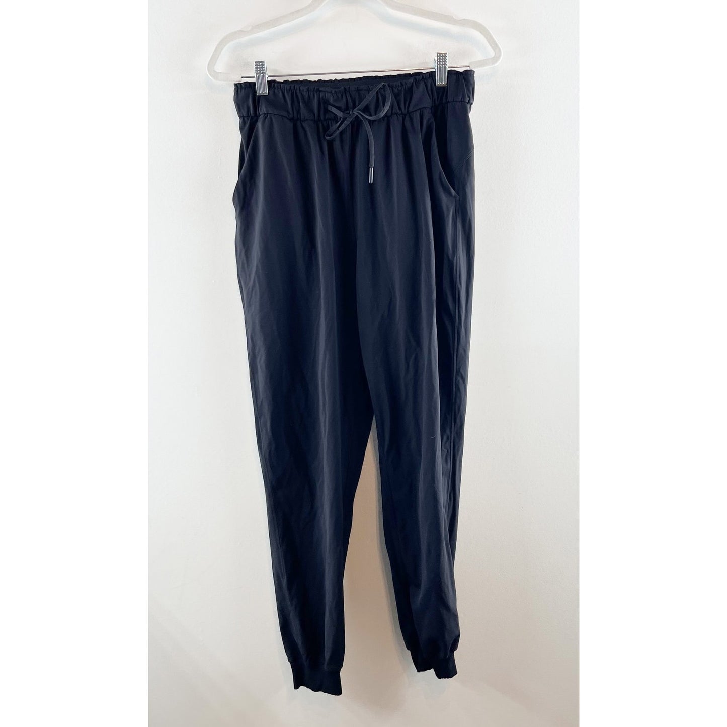 Lululemon Athletica Keep Moving High-Rise Drawstring Jogger Pants Black 8