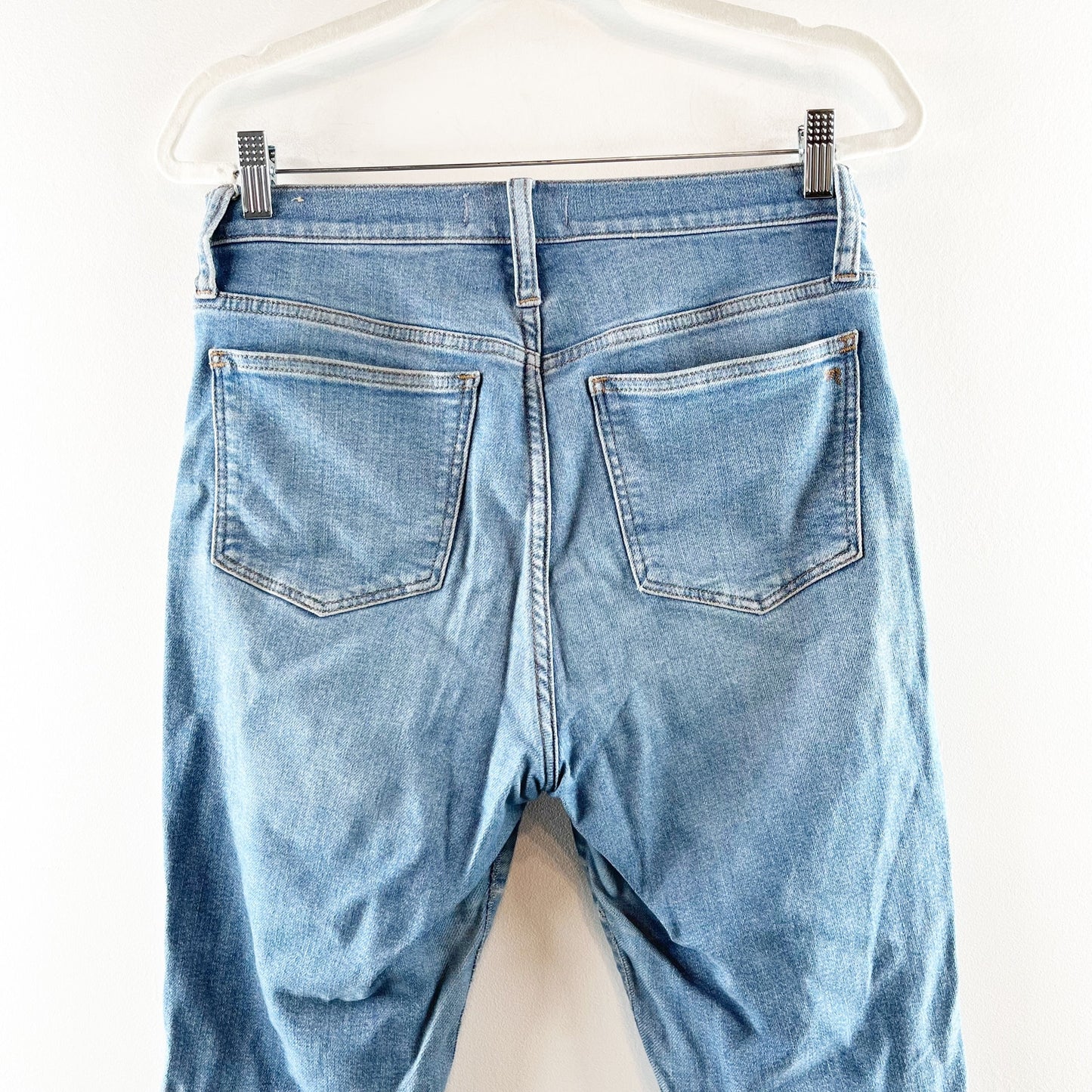 Madewell High Rise Ankle Straight Stovepipe Jeans in Euclid Wash Blue 27 / 4