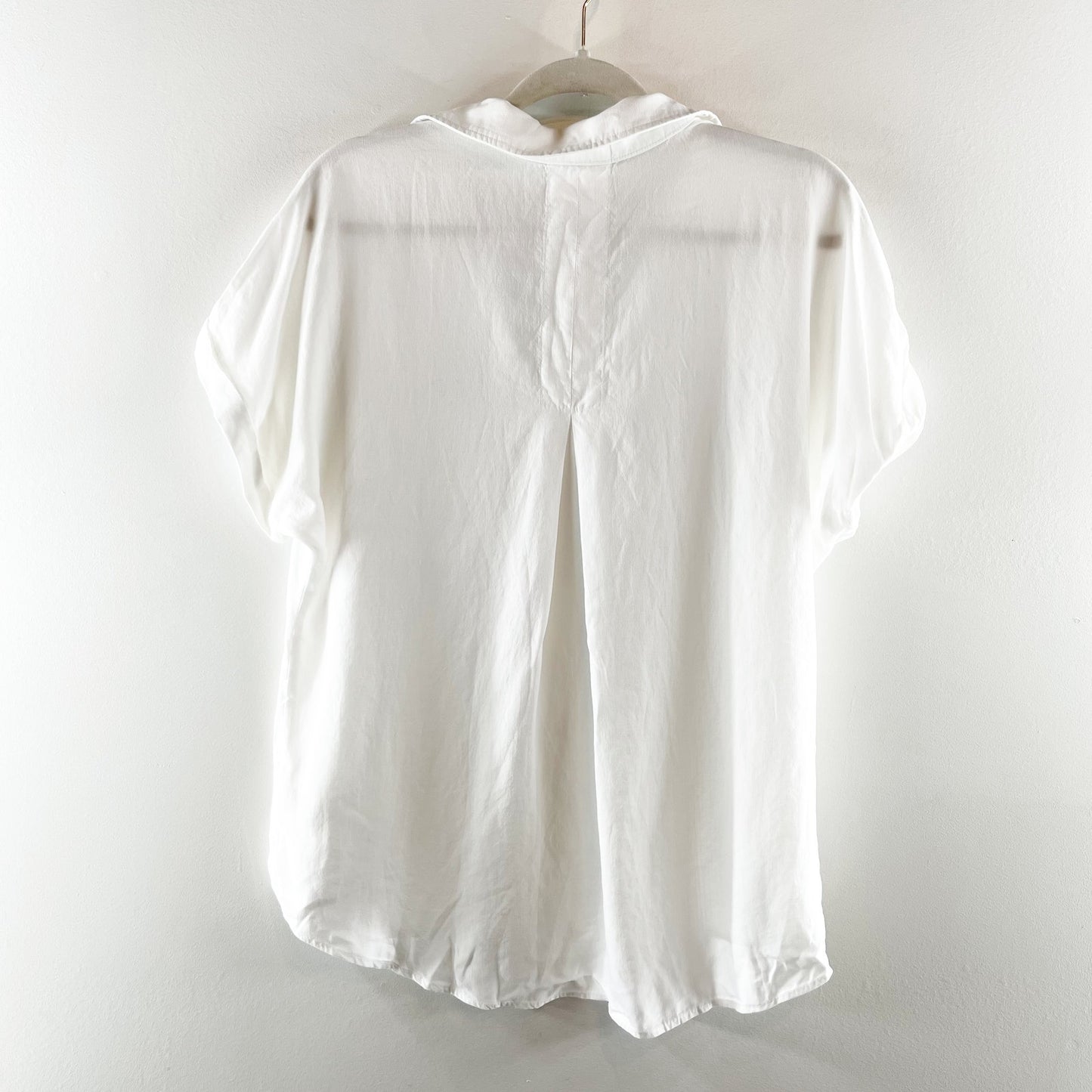 Cloth & Stone by Anthropologie Breezy Short Sleeve Buttondown Shirt White Medium