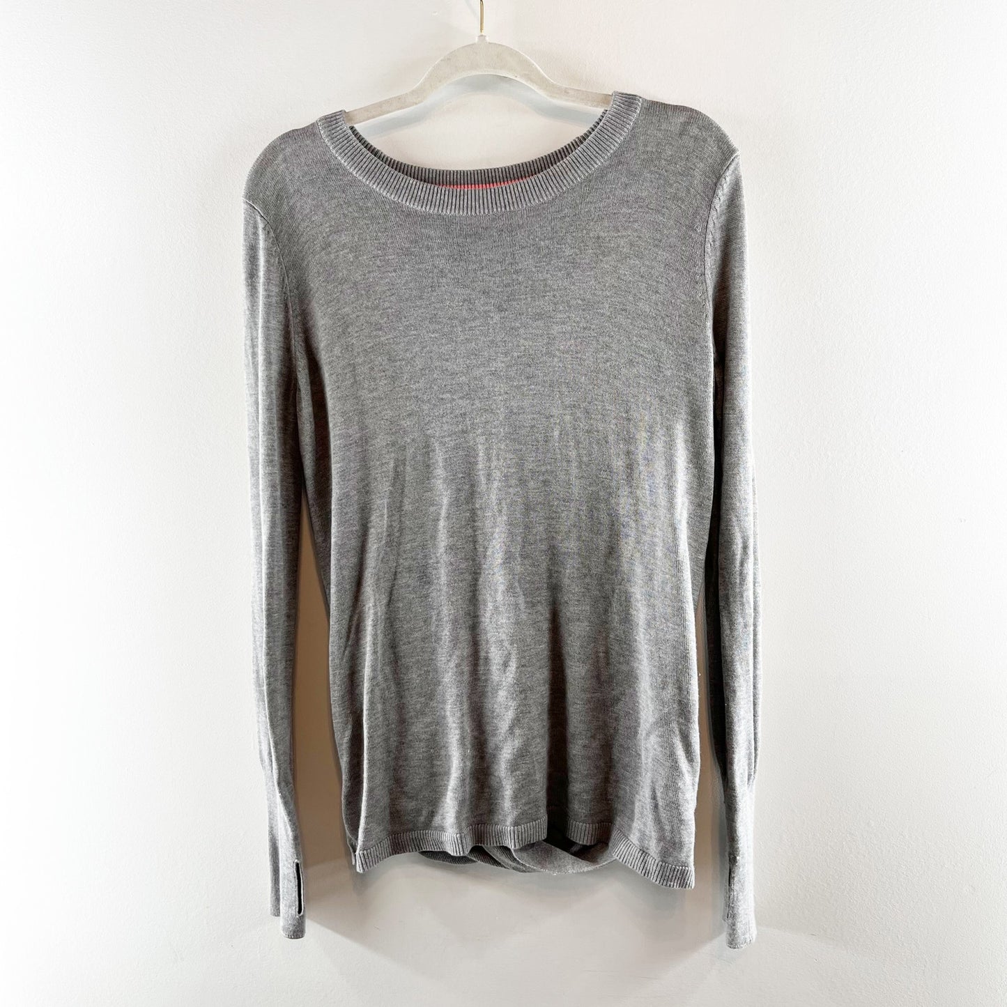 Lululemon Bring It Backbend Long Sleeve Sweater Heathered Medium Grey 8
