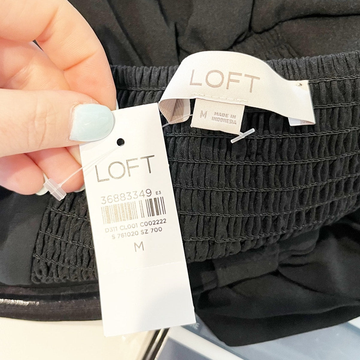 LOFT Keyhole Halter Neck Tank Top Black Medium