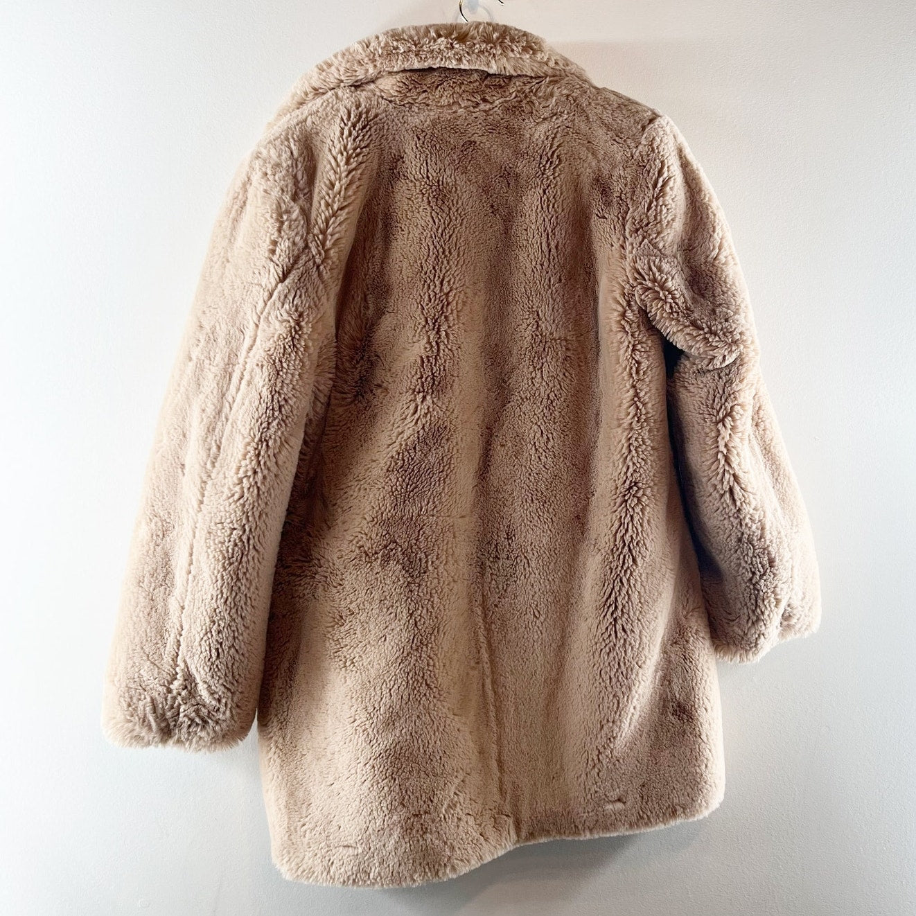 Apparis Sophie Faux Fur Teddy Jacket Coat Brown Tan Medium