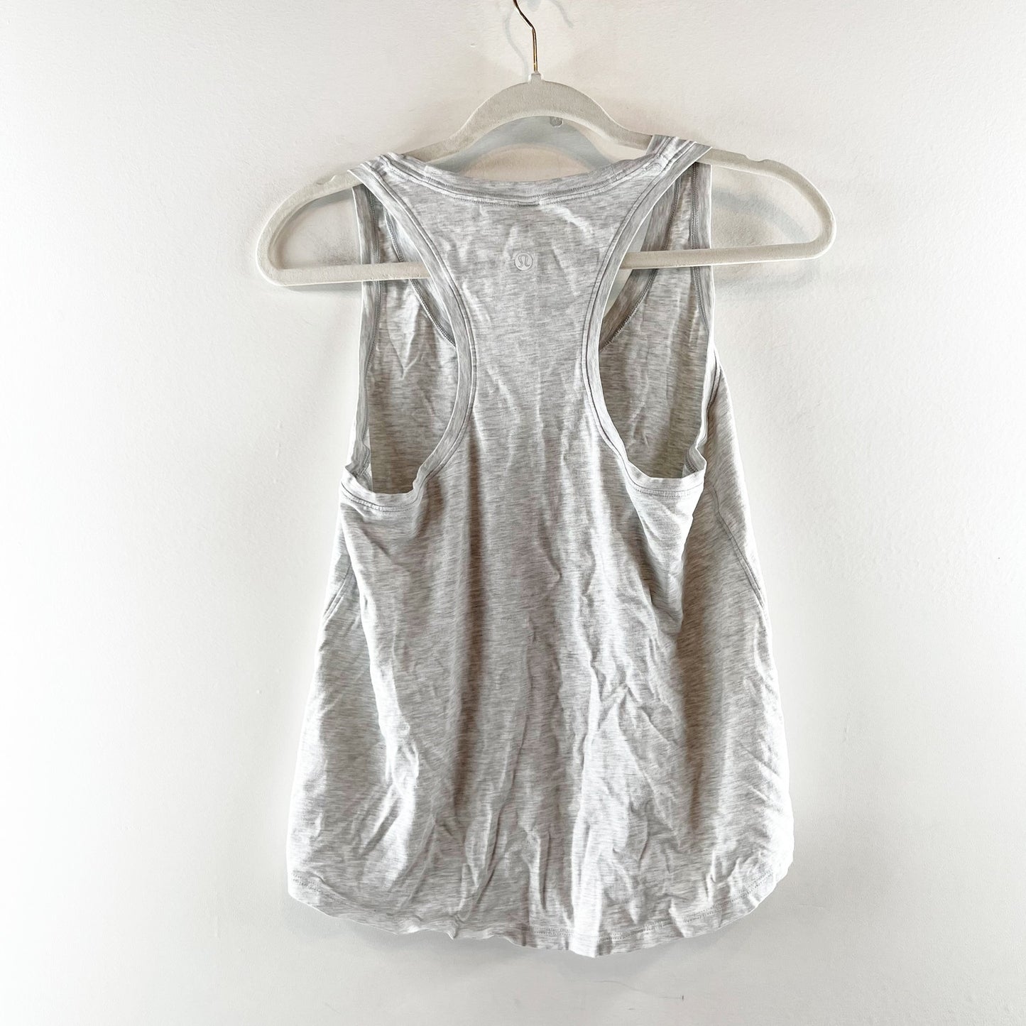 Lululemon Love Pima Cotton Racerback Tank Top Heathered Core Light Grey 6