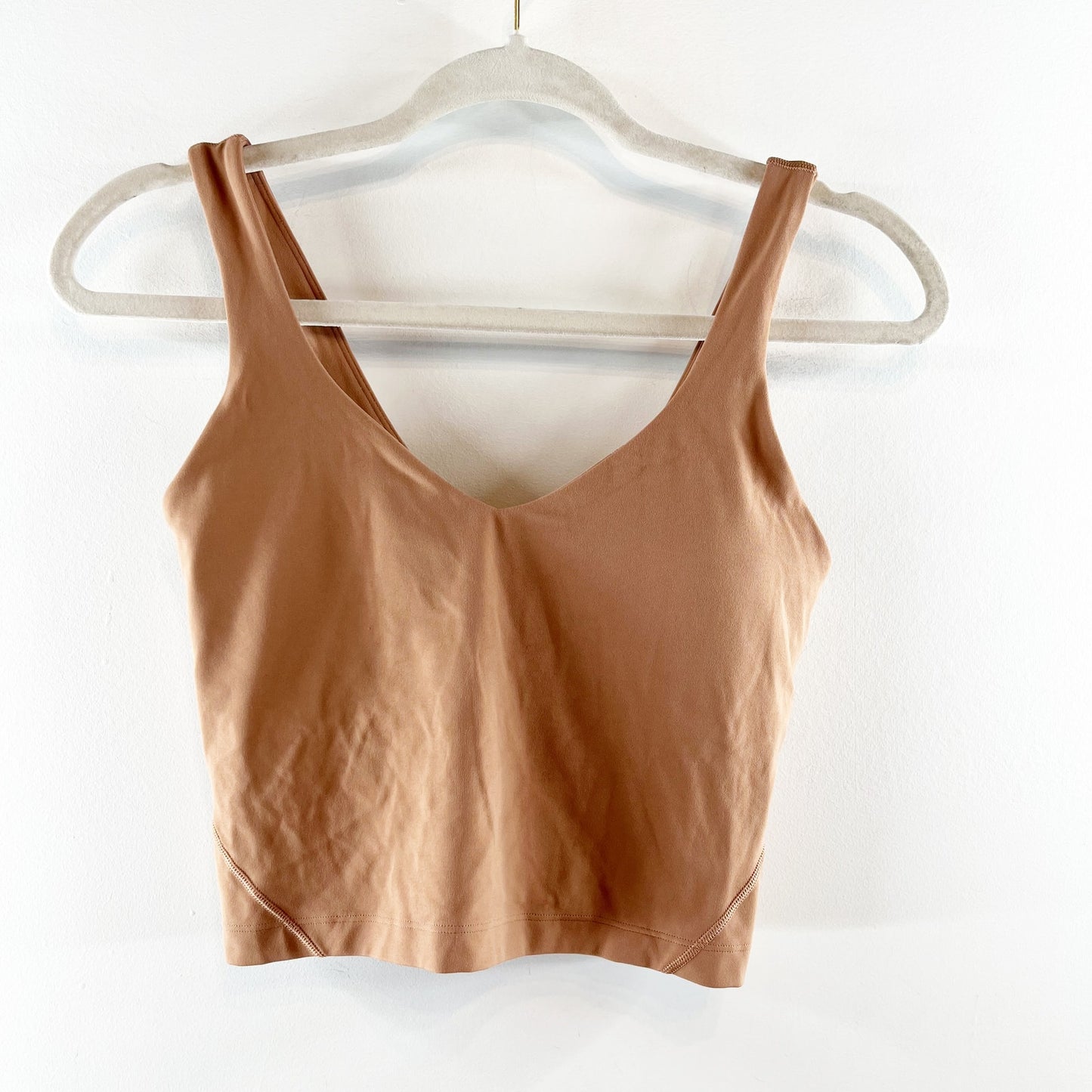 Lululemon Align Cropped V Neck Tank Top Brown 6