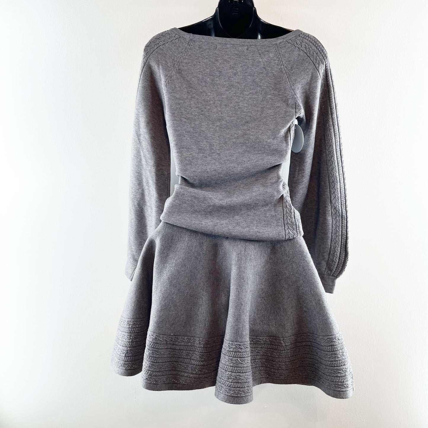 Hill House Home The Graydon Sweater Constantine Mini Skirt Heather Gray Small