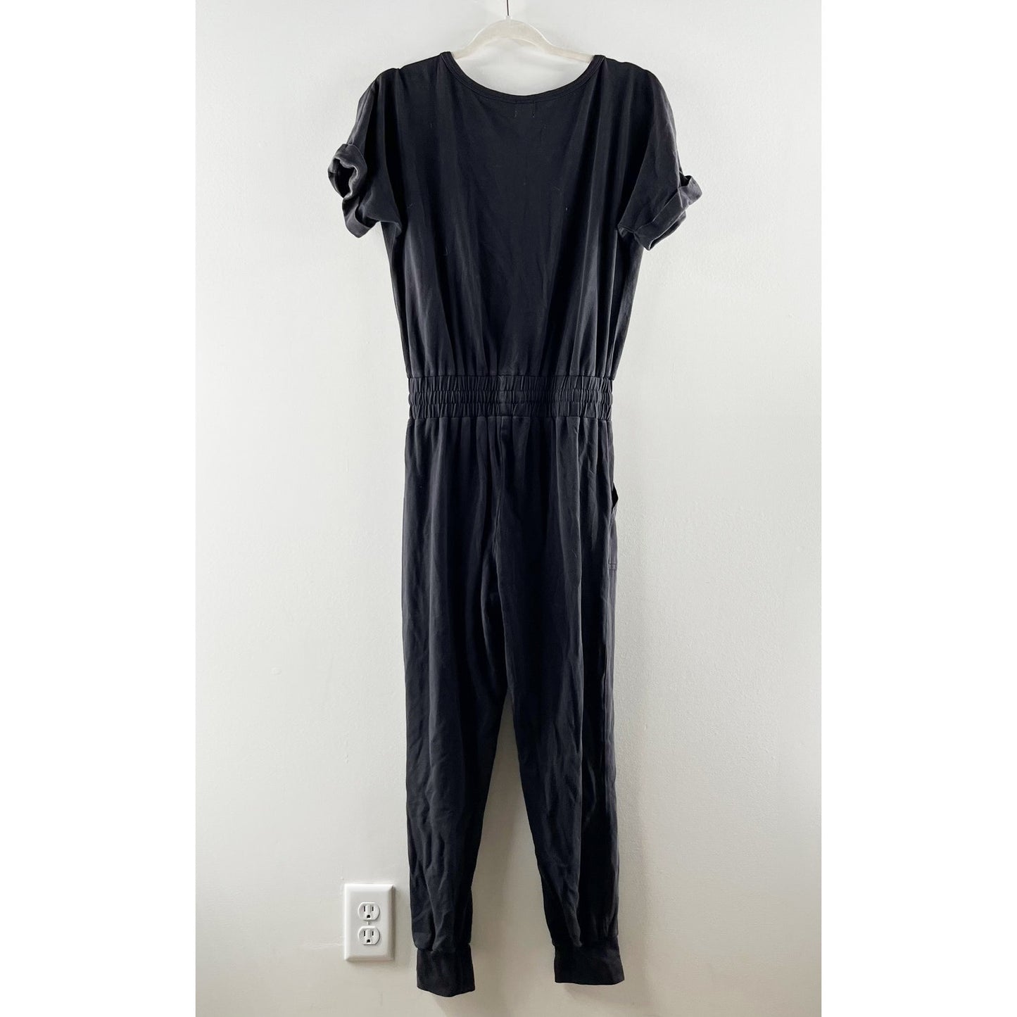 Roan + Ryan Evereve Sloan Short Sleeve Jogger Jumpsuit Black XS