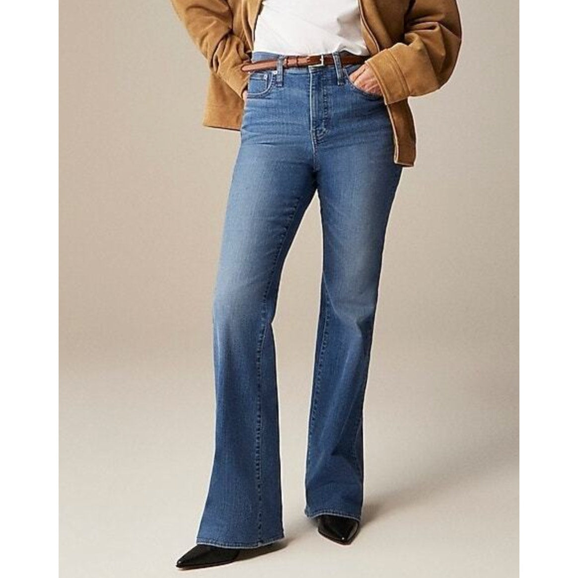J. Crew High Rise Bootcut Jeans Stretch Denim Blue Wash 30