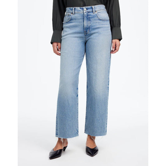 Madewell Comfort Stretch Perfect Vintage Wide Leg Crop Jeans Hallstead Wash 29