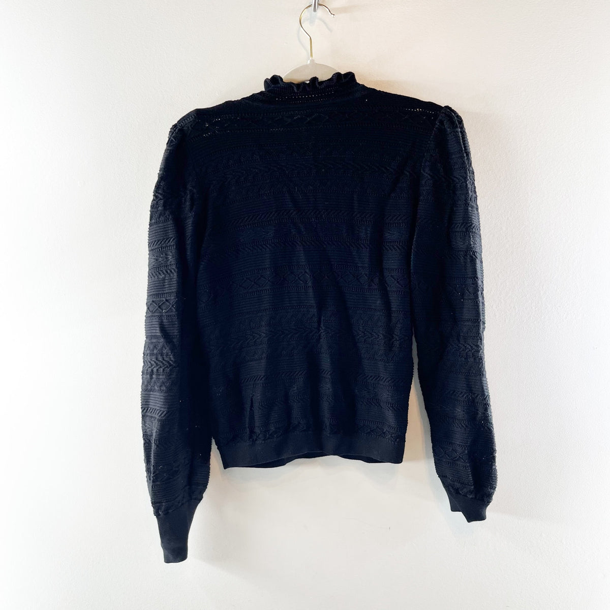 Ba&Sh Vinnie Lady Pullover Jumper Long Sleeve Sweater Black Small