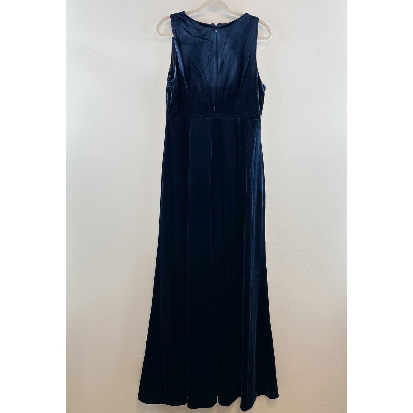 Lulus Stunning Luxury Velvet Sleeveless V Neck Maxi Dress Navy Blue XL