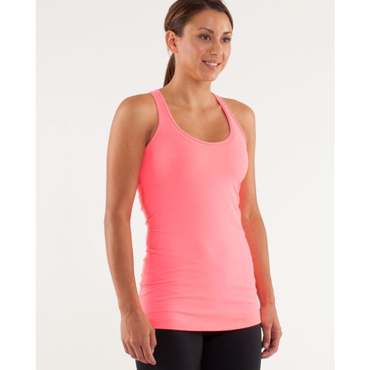 Lululemon Cool Racerback Fitted Tank Top Flash Light Coral Pink XS