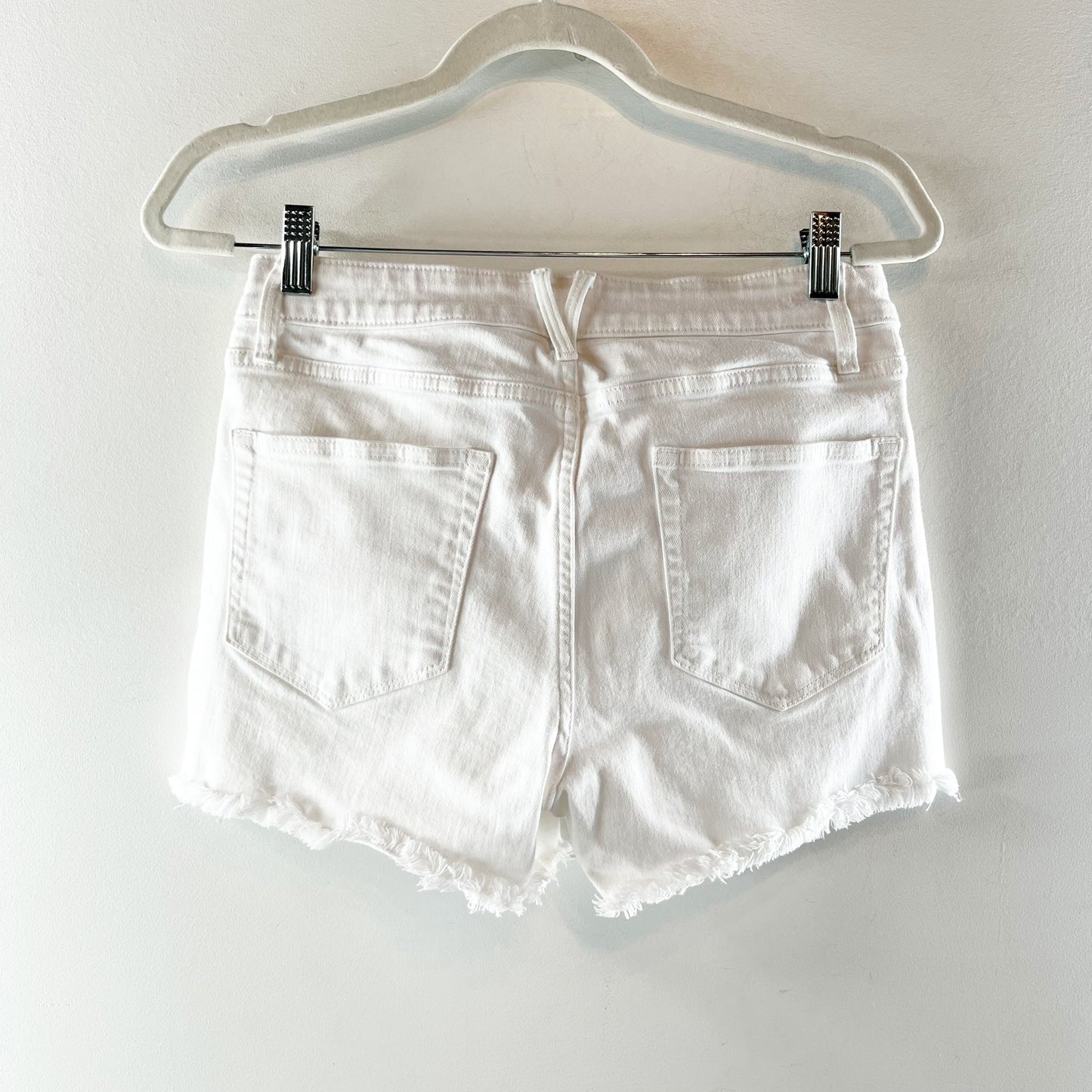 Vineyard Vines Raw Hem Cutoff Mid Rise Jean Denim Shorts White 27