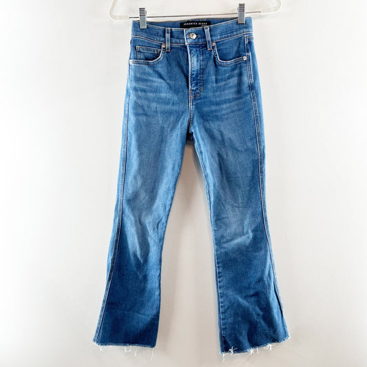 Veronica Beard Carson Crop Ankle High Rise Flare Jeans Blue 25 / 0