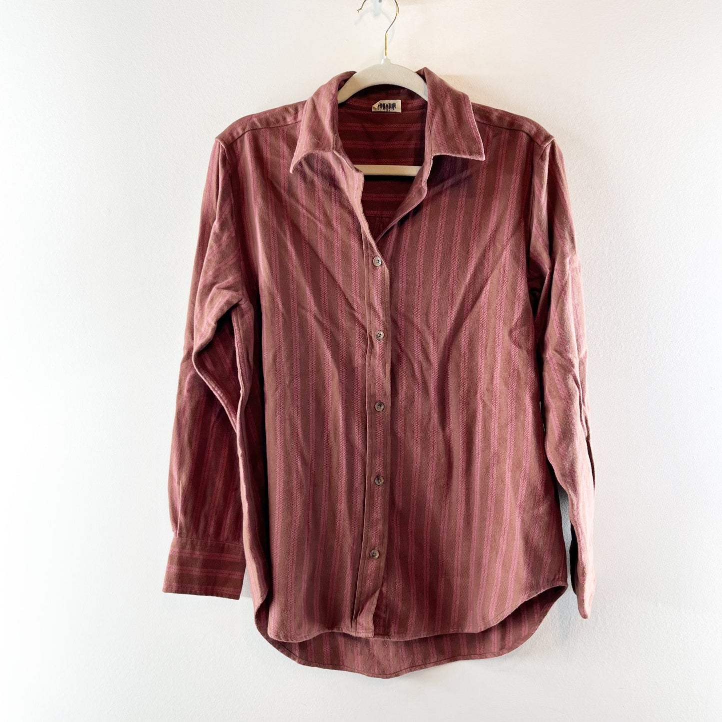 Faherty The Heirloom Portuguese Flannel Relaxed Shirt Cliff Walk Stripe Small