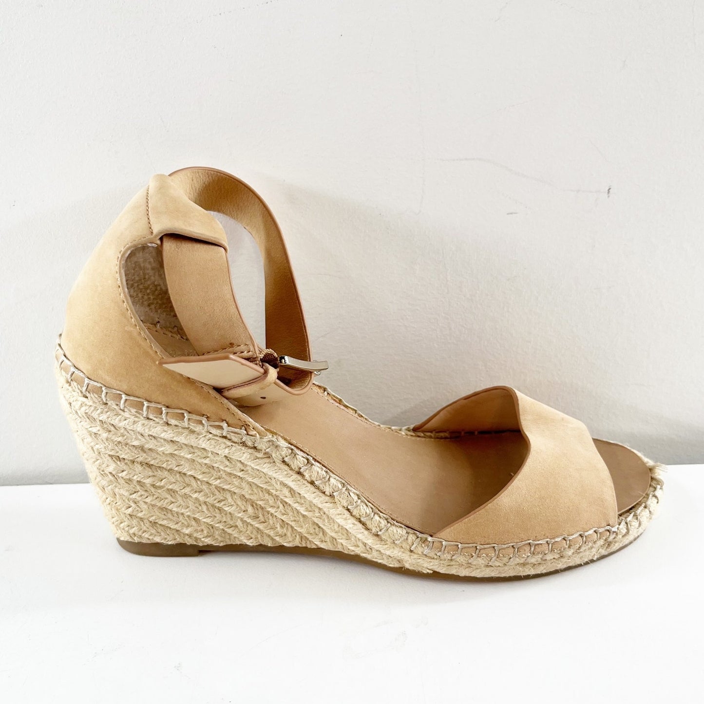 Vince Camuto Torian Ankle Strap Espadrille Wedge Sandals Beige 8