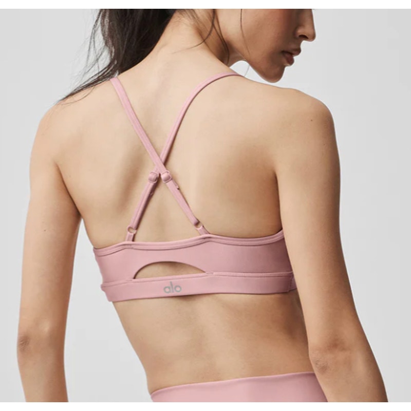 Alo Airlift Intrigue Sports Bra Vintage Pink Small