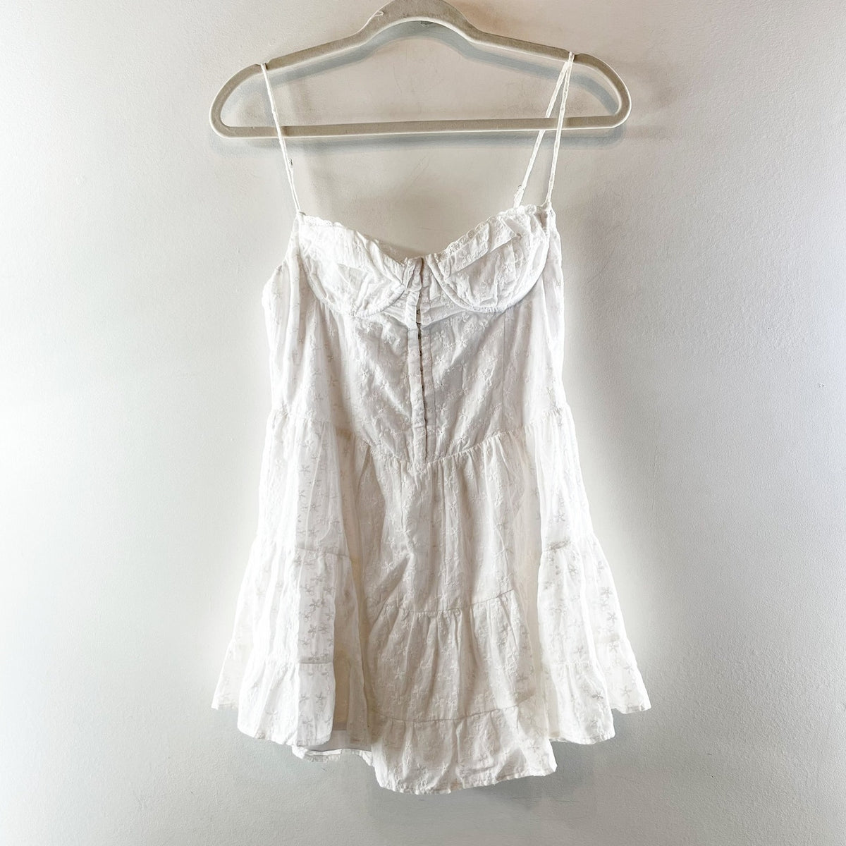 Cotton Candy LA Corset Mini Dress White Medium